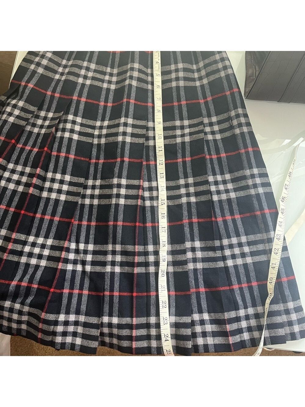 BURBERRYS JAPAN VINTAGE PLEATED BLUE SKIRT - Picture 11 of 11
